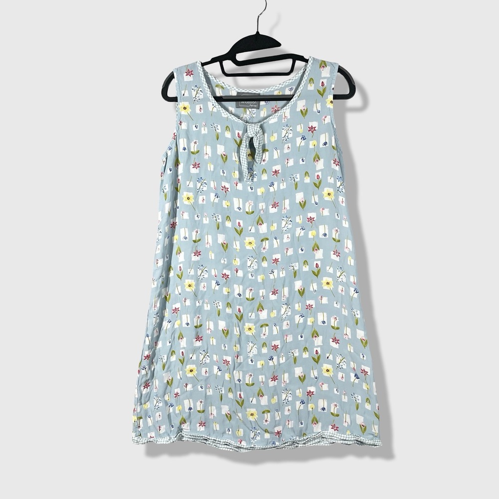 Carol Anderson Dress Womens PS Blue Floral Cottagecore Grandmacore Vintage
